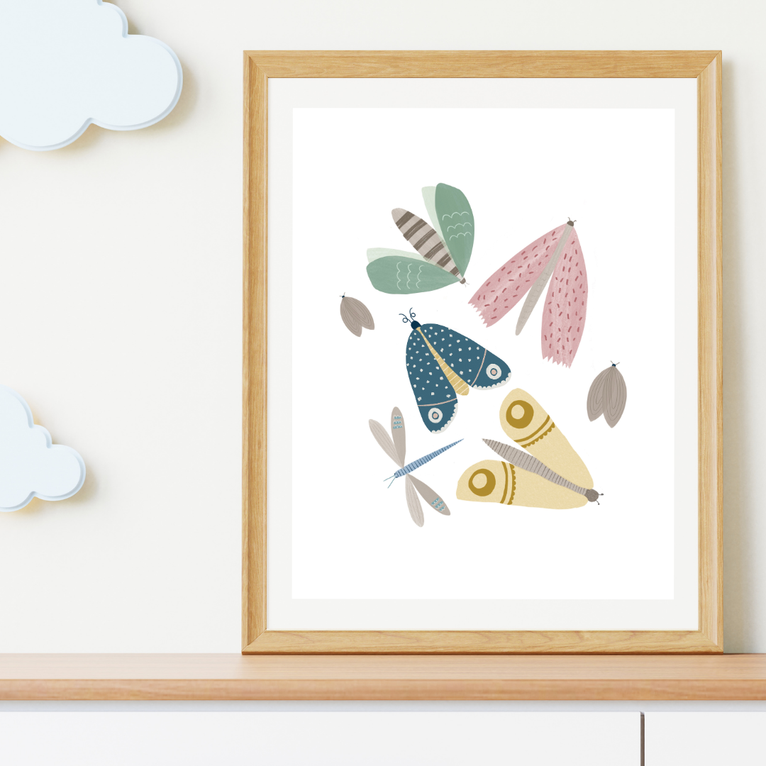 Moths Print - Mind+Moon