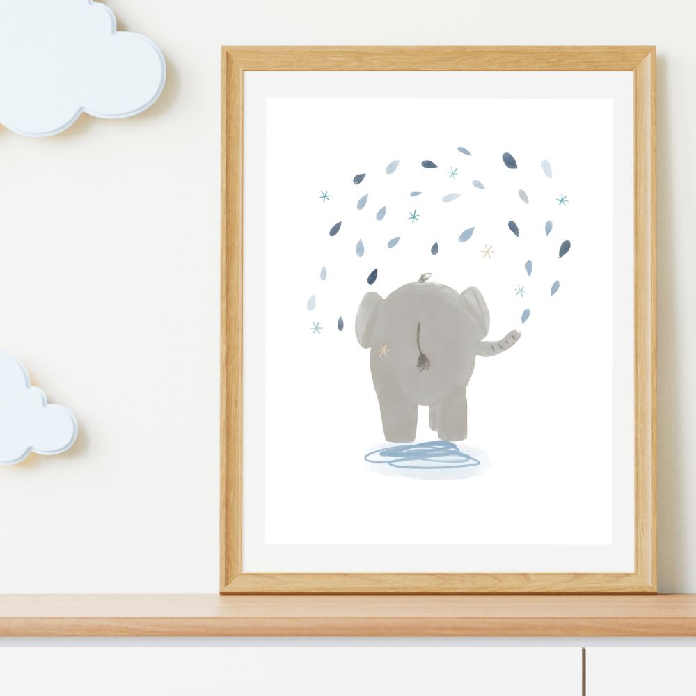 Splash Elephant Print