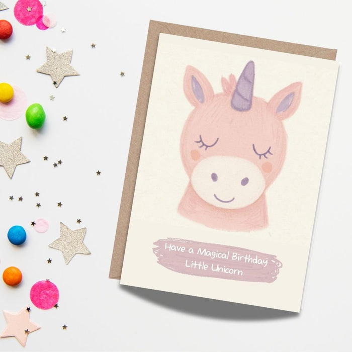 Little Unicorn Birthday Card