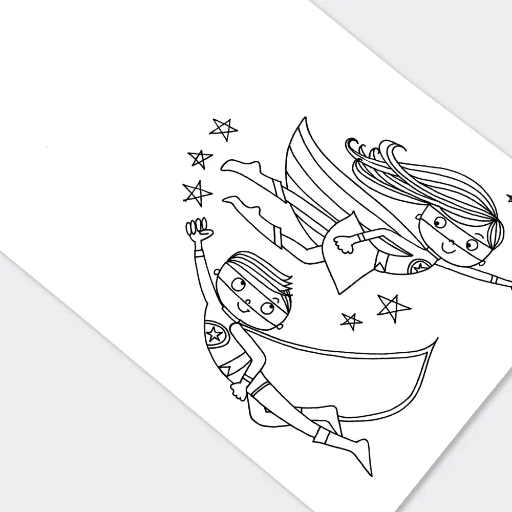 Children's Super Hero Colouring Book - Mind+Moon