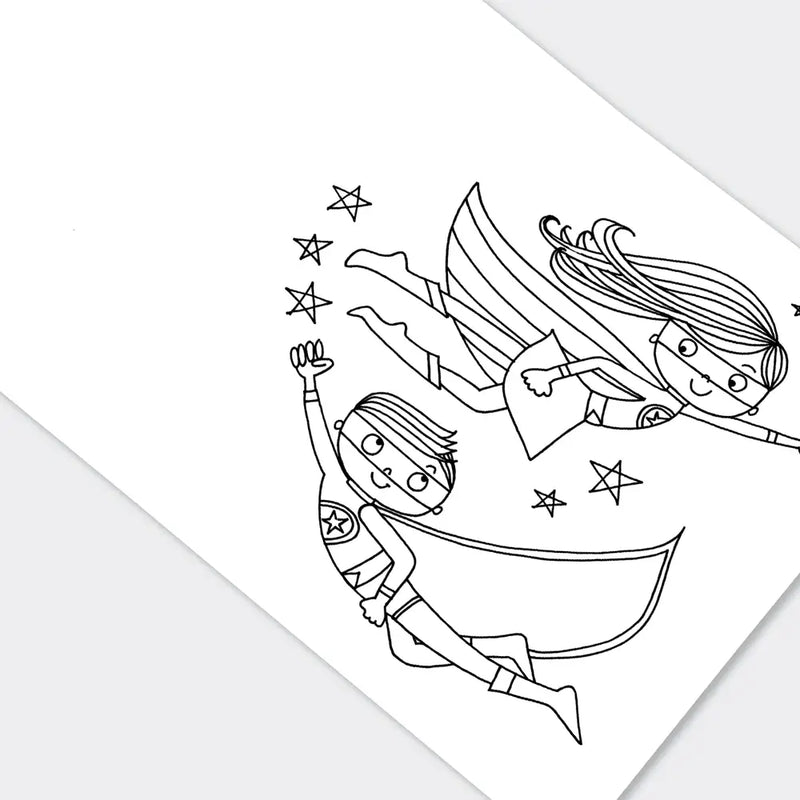 Children's Super Hero Colouring Book - Mind+Moon