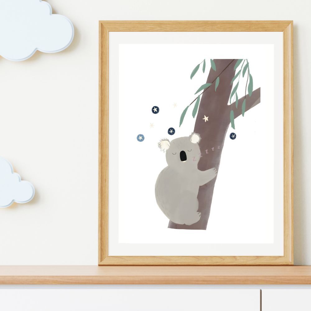 Sleeping Koala Nursery Print