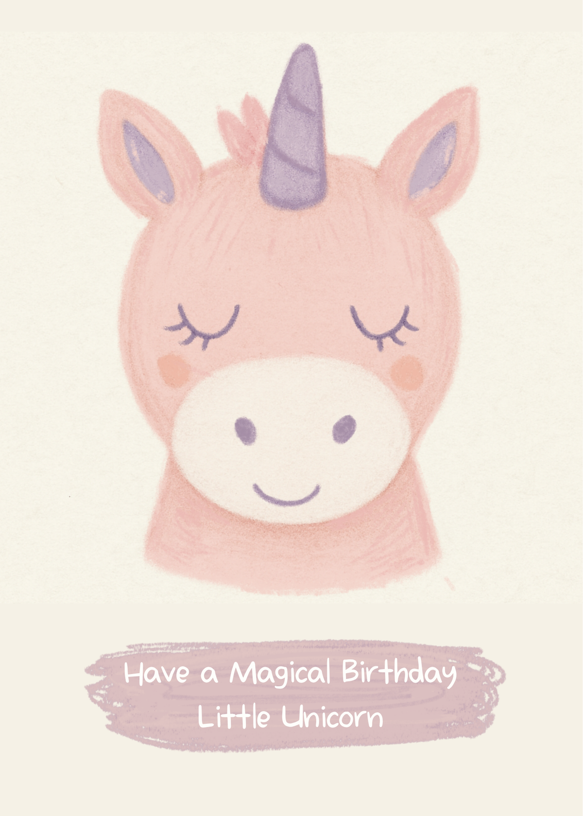 Little Unicorn Birthday Card