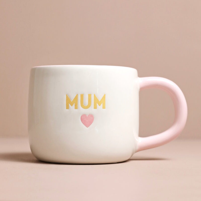 Ceramic Pink Heart Mum Mug - Mind+Moon, New Parent Mug