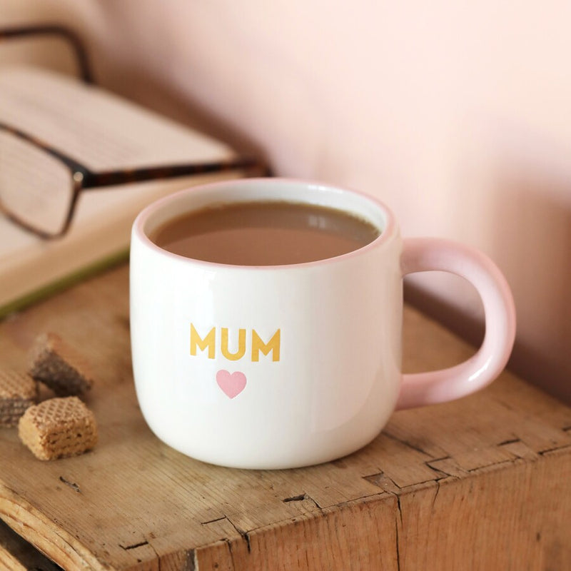 Ceramic Pink Heart Mum Mug - Mind+Moon, New Parent Mug