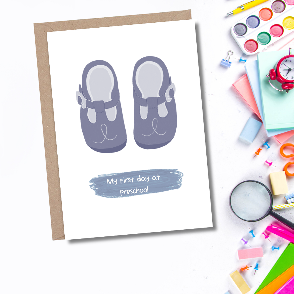 My First Day at Preschool Card