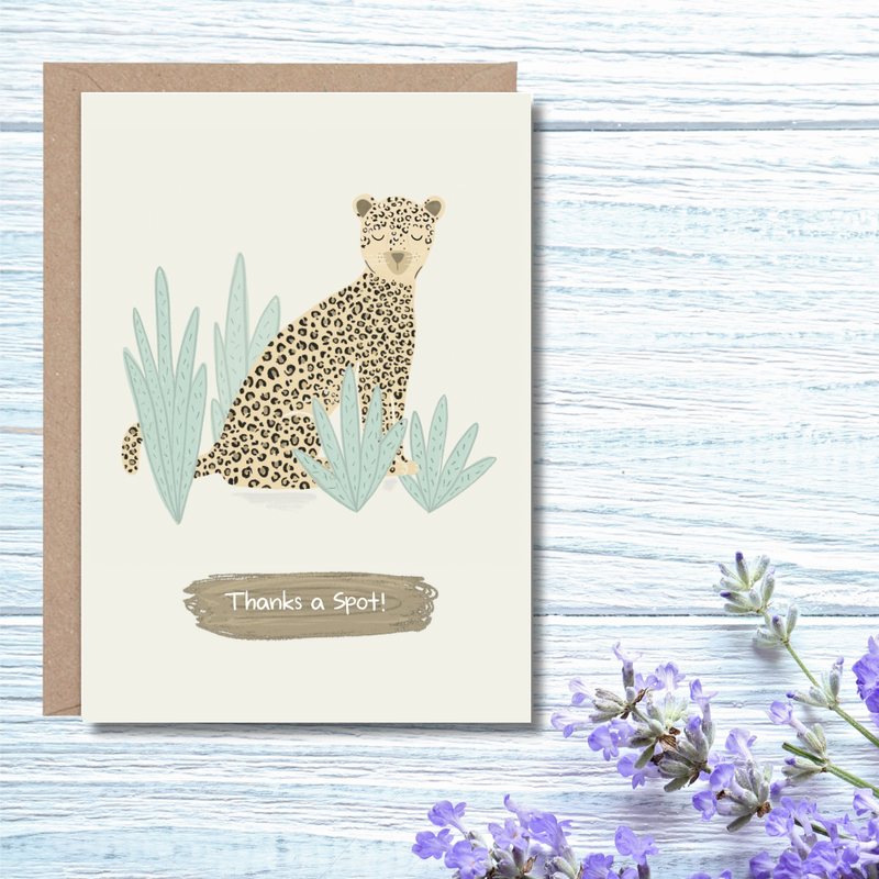Thanks a Spot! Leopard Thank You Card - Mind+Moon