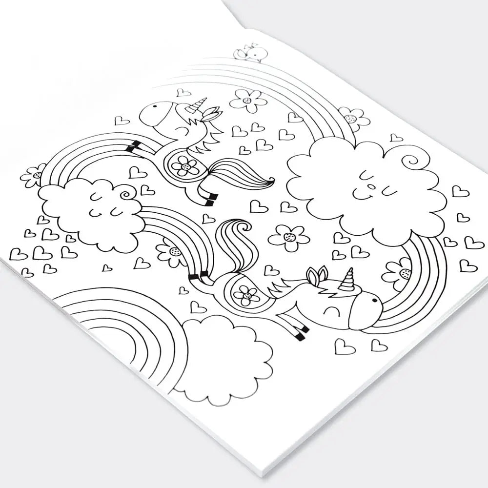 Children's Unicorns & Rainbows Colouring Book - Mind+Moon