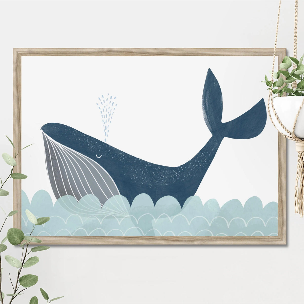 Calming Whale Print - Mind+Moon