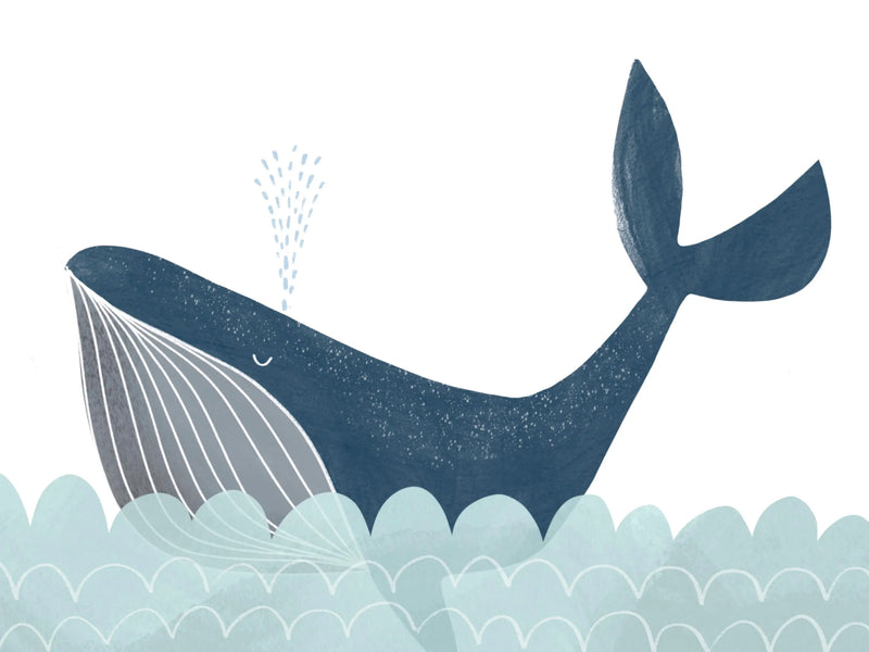 Calming Whale Print - Mind+Moon