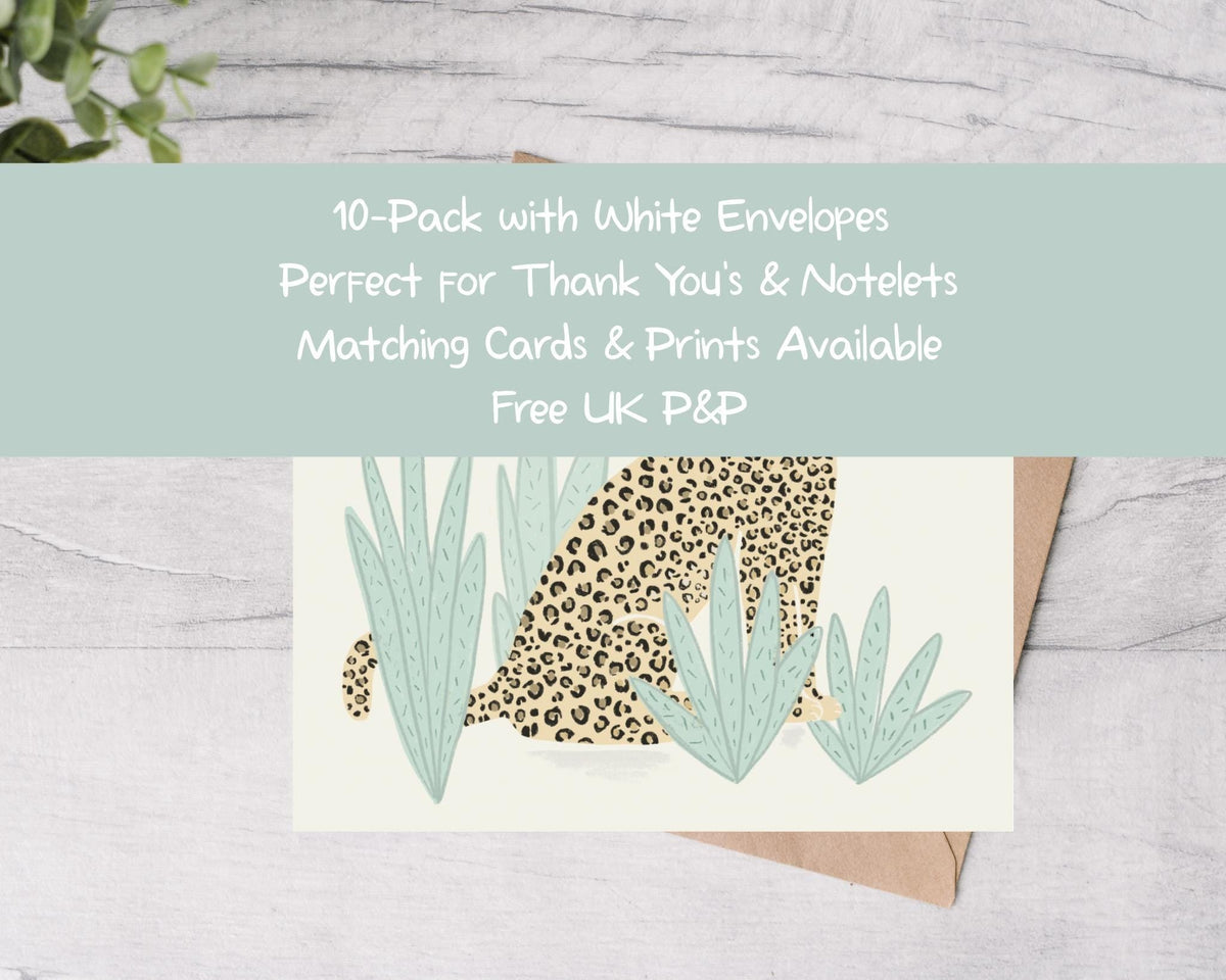 Calm Leopard Note Cards 10 Pack - Mind+Moon