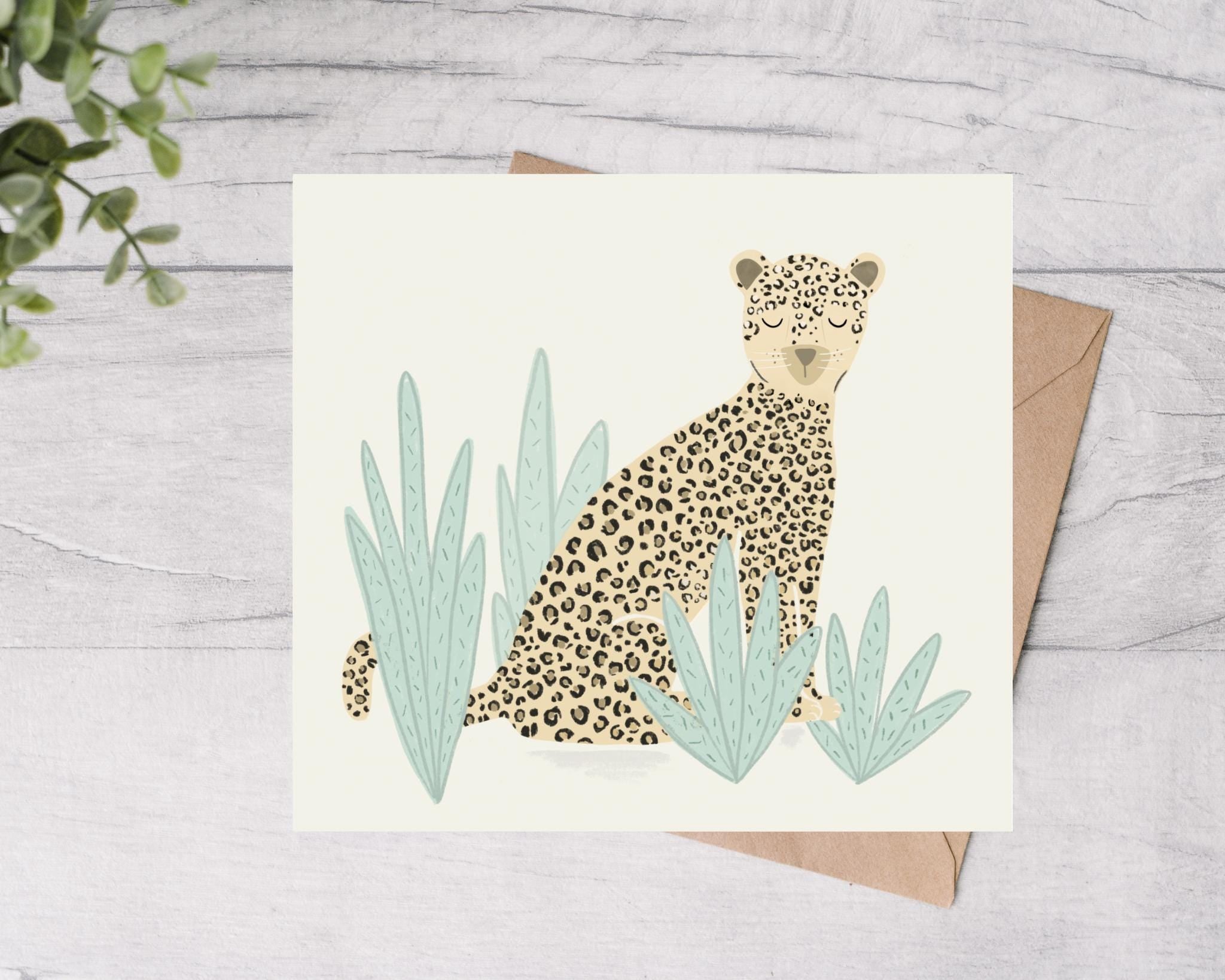 Calm Leopard Note Cards – 10 Pack from Mind and Moon – Mind+Moon