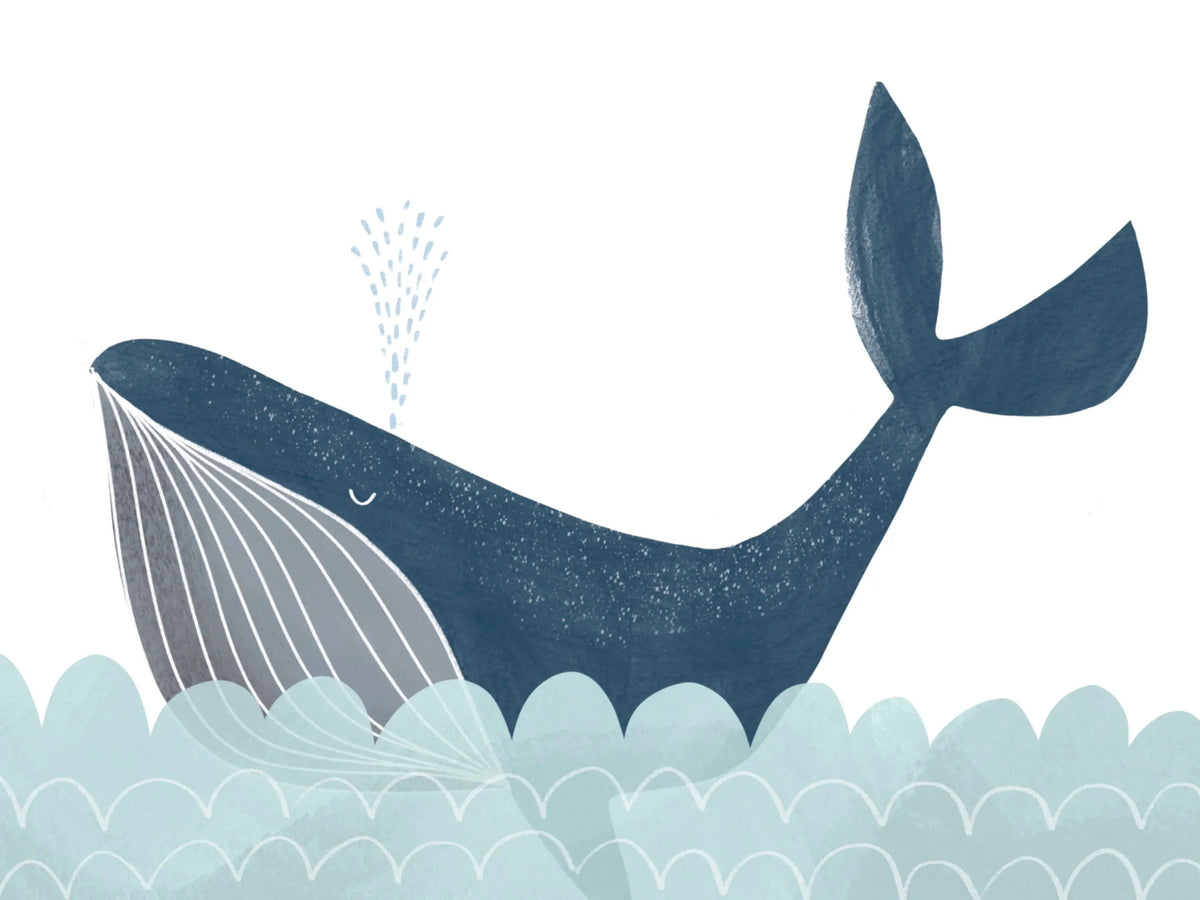Calming Whale Print - Mind+Moon