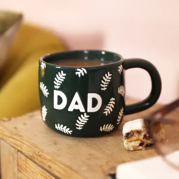 Ceramic Green Leafy Dad Mug - Mind+Moon, New Parent Mug