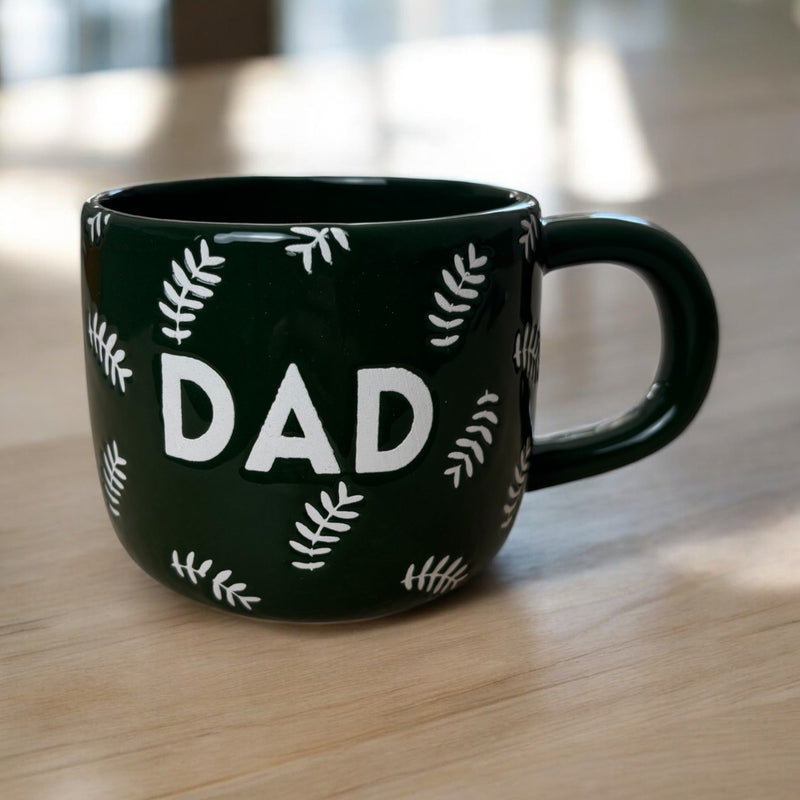 Ceramic Green Leafy Dad Mug - Mind+Moon