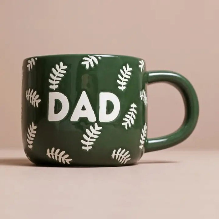 Ceramic Green Leafy Dad Mug - Mind+Moon, New Parent Mug
