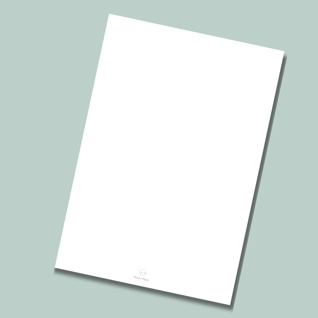 Postcard back - Mind+Moon