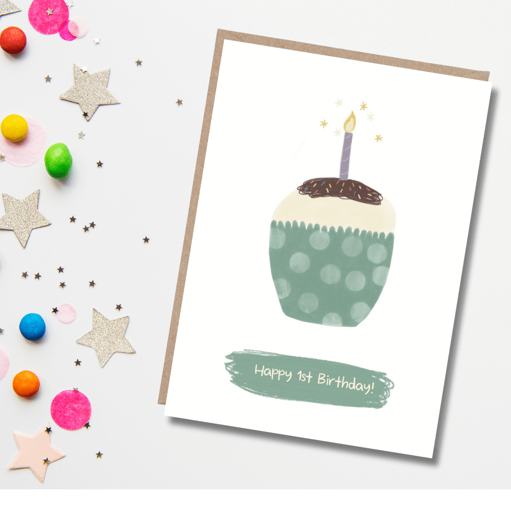 Happy 1st Birthday Card - Mind+Moon