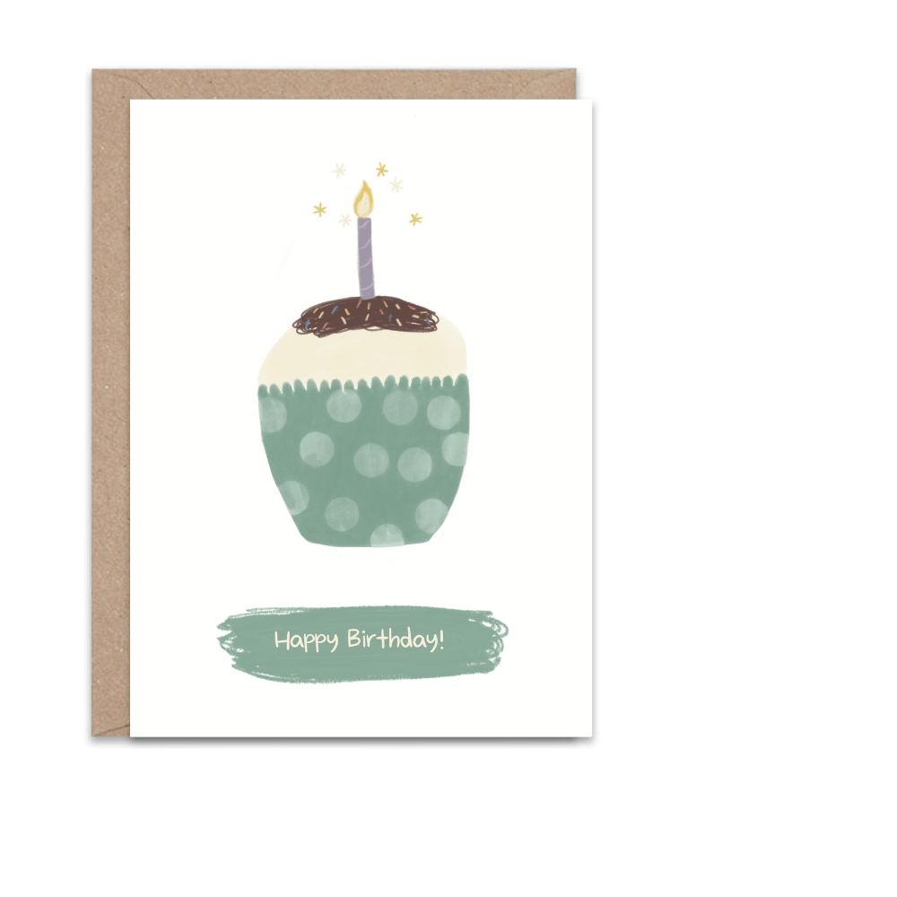 Cupcake Happy Birthday Card - Mind+Moon