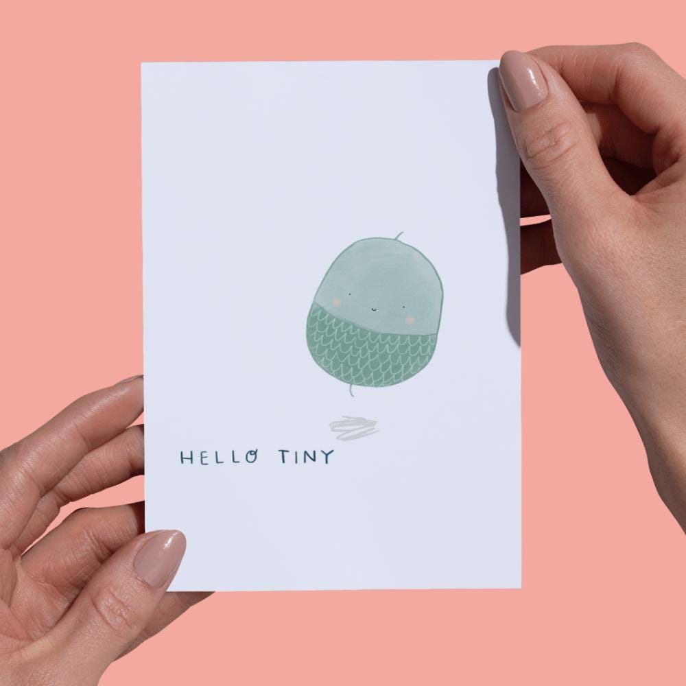 "Hello Tiny" New Baby Greeting Card - Mind+Moon