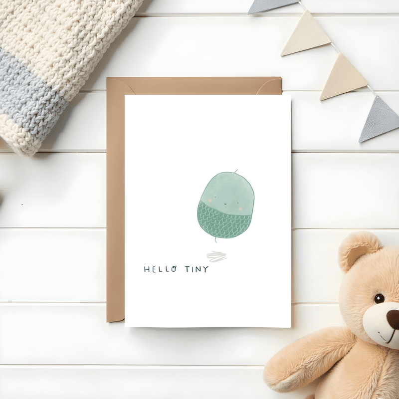 "Hello Tiny" New Baby Greeting Card - Mind+Moon
