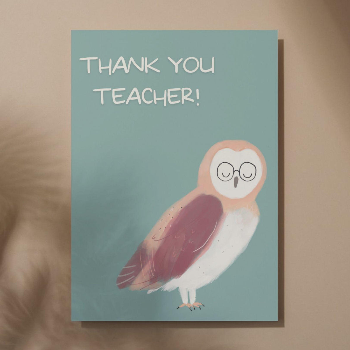 Owl Thank You Teacher Card