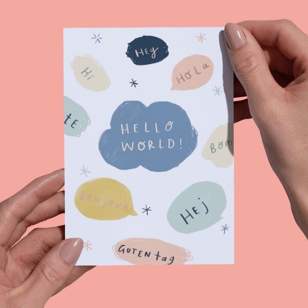 Hello World New Baby Greeting Card - Mind+Moon