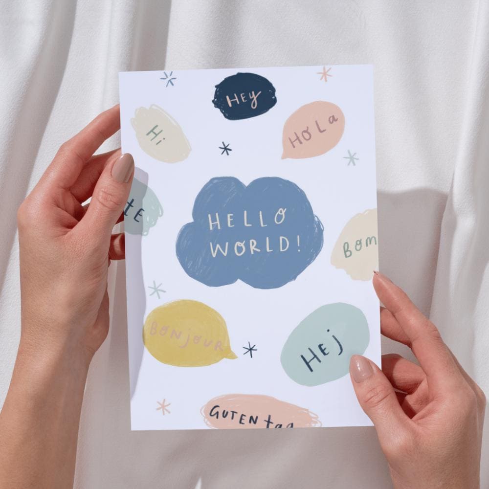 Hello World New Baby Greeting Card - Mind+Moon
