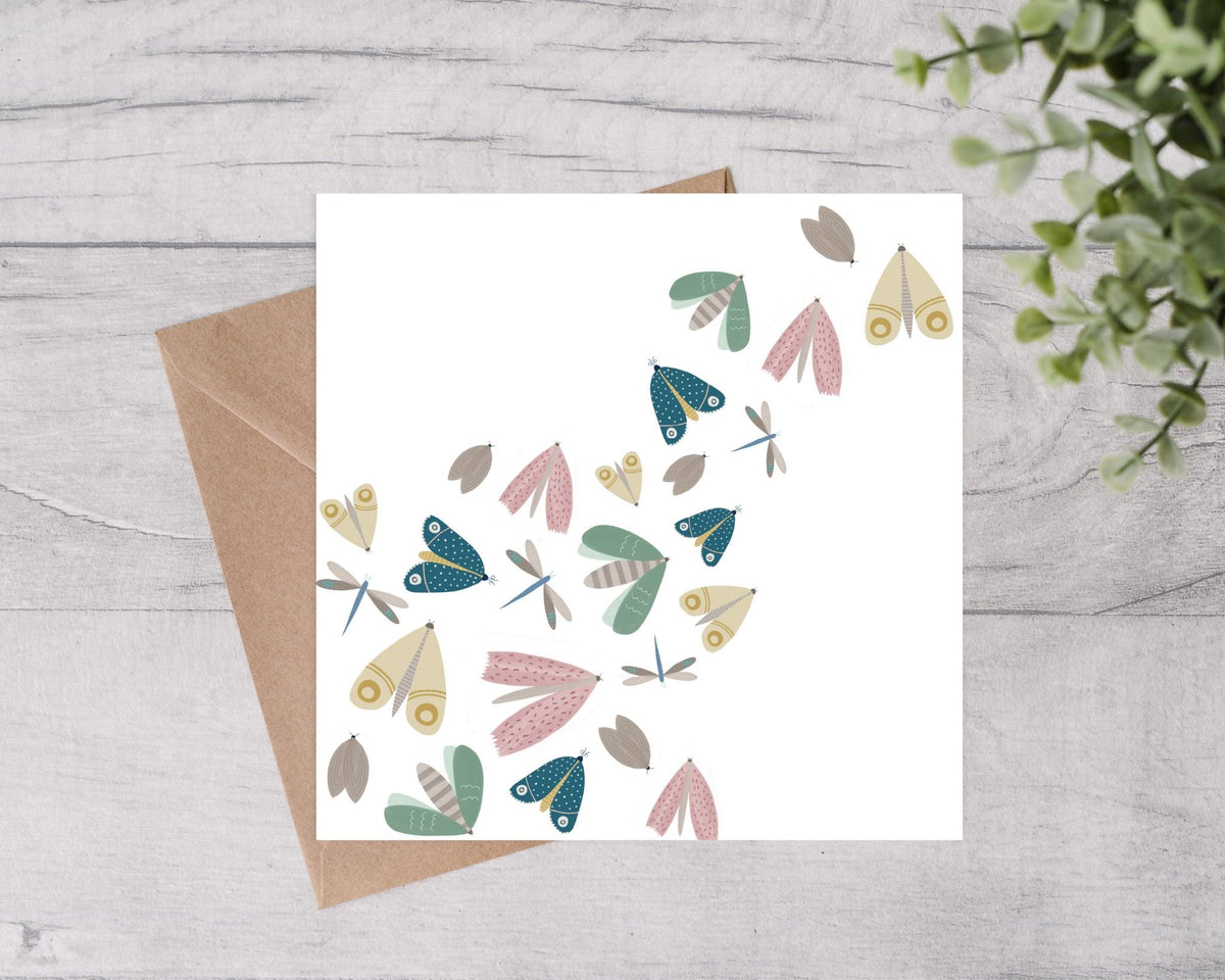 Moth and Dragonfly Note Cards 10 Pack - Mind+Moon