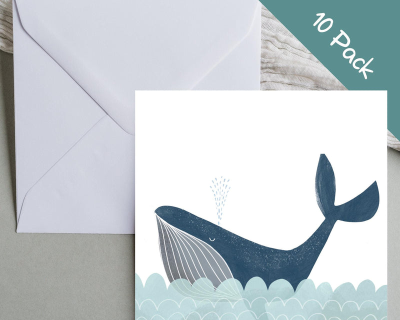Whale Note Cards 10 Pack - Mind+Moon