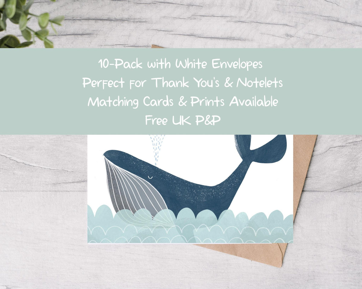 Whale Note Cards 10 Pack - Mind+Moon