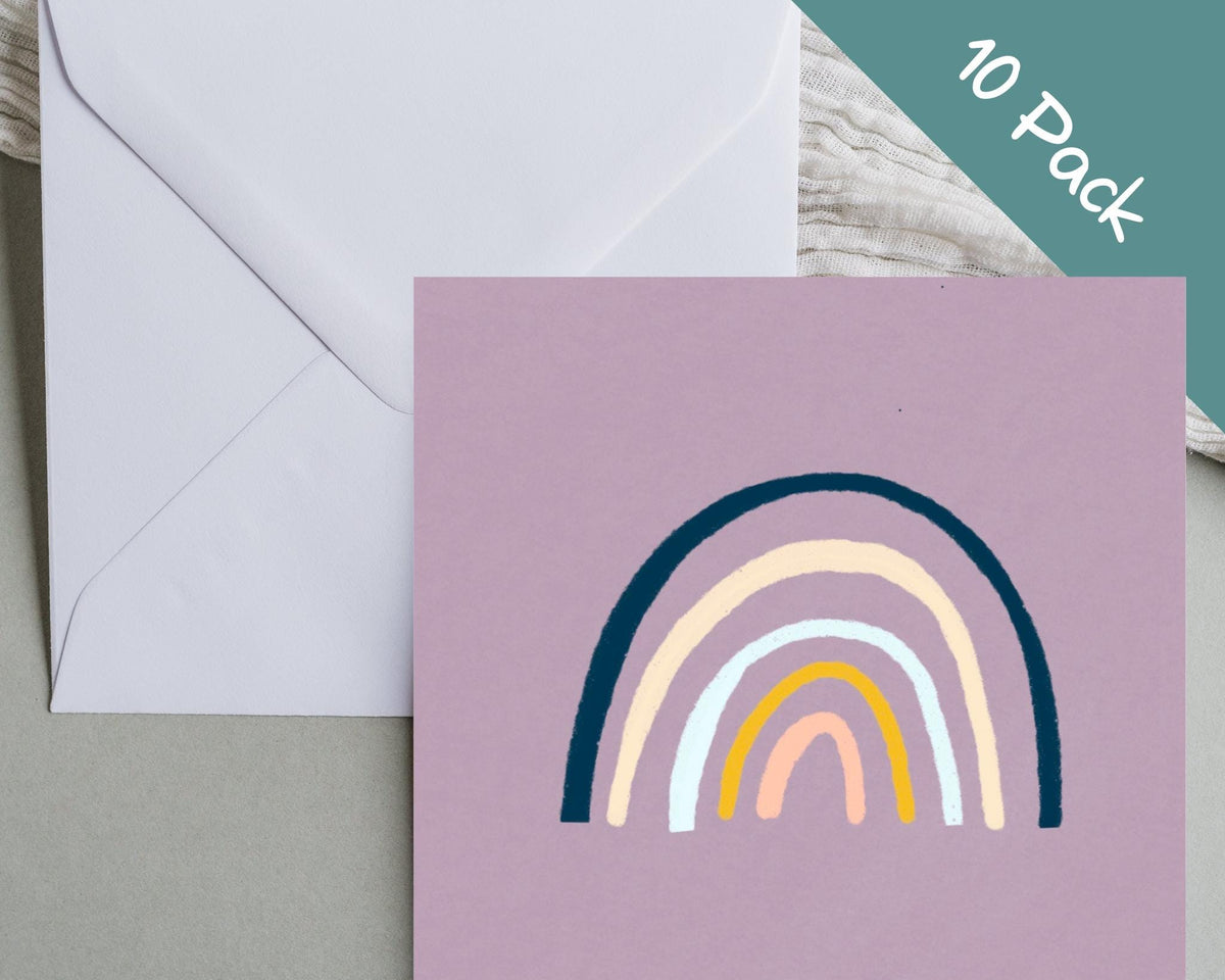 Rainbow Note Cards 10 Pack - Mind+Moon