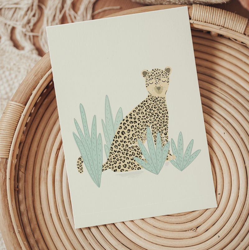 Lazy Leo Leopard Print Wall Art - Mind+Moon