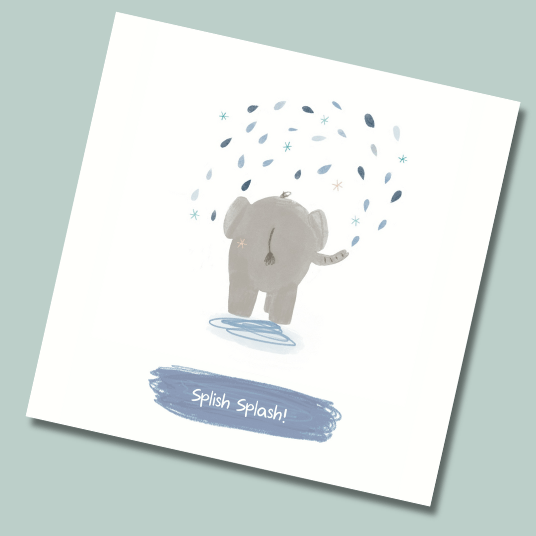 Splish Splash Bathtime Notecard - Mind+Moon
