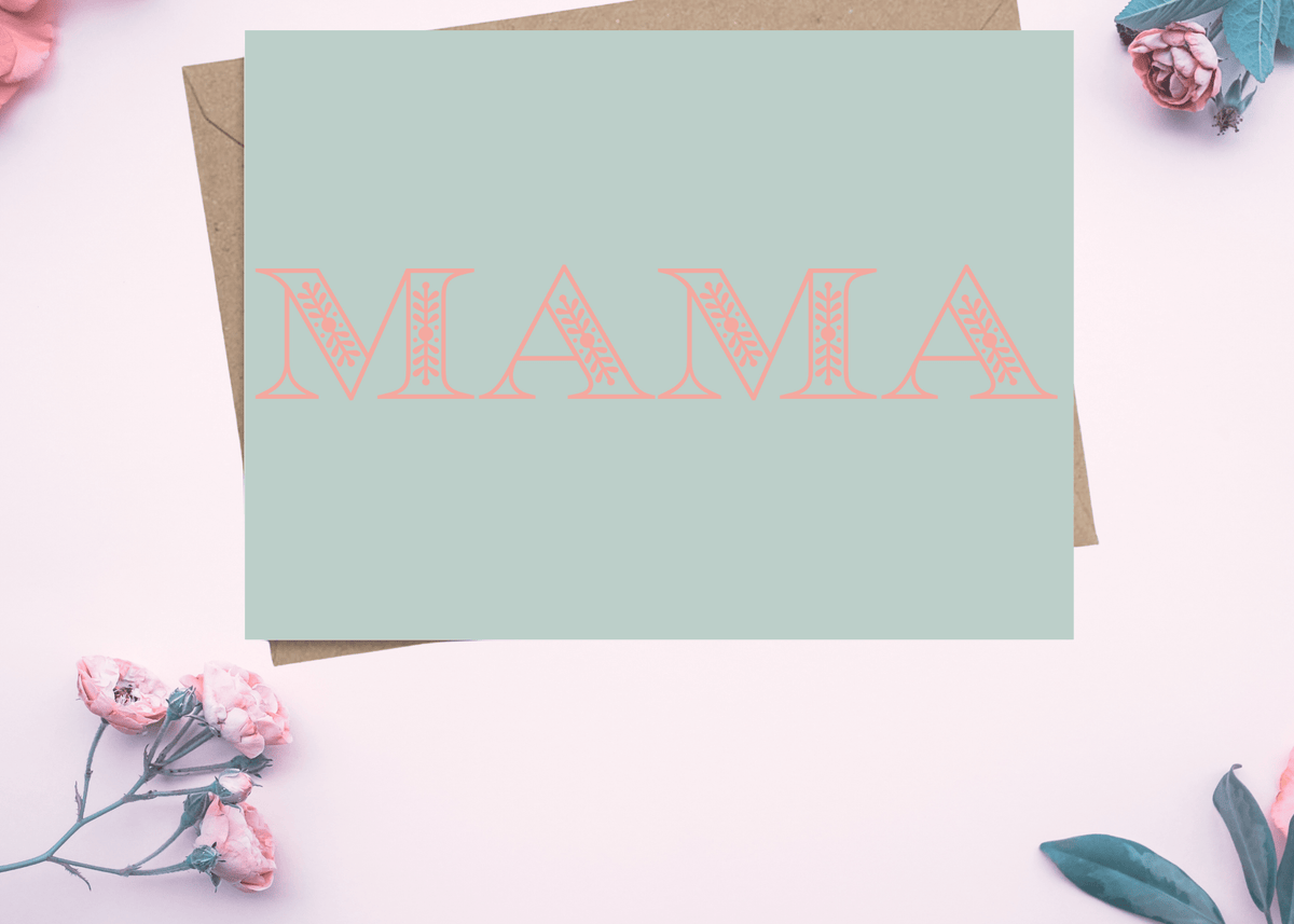 "MAMA" New Mama Greeting Card - Mind+Moon