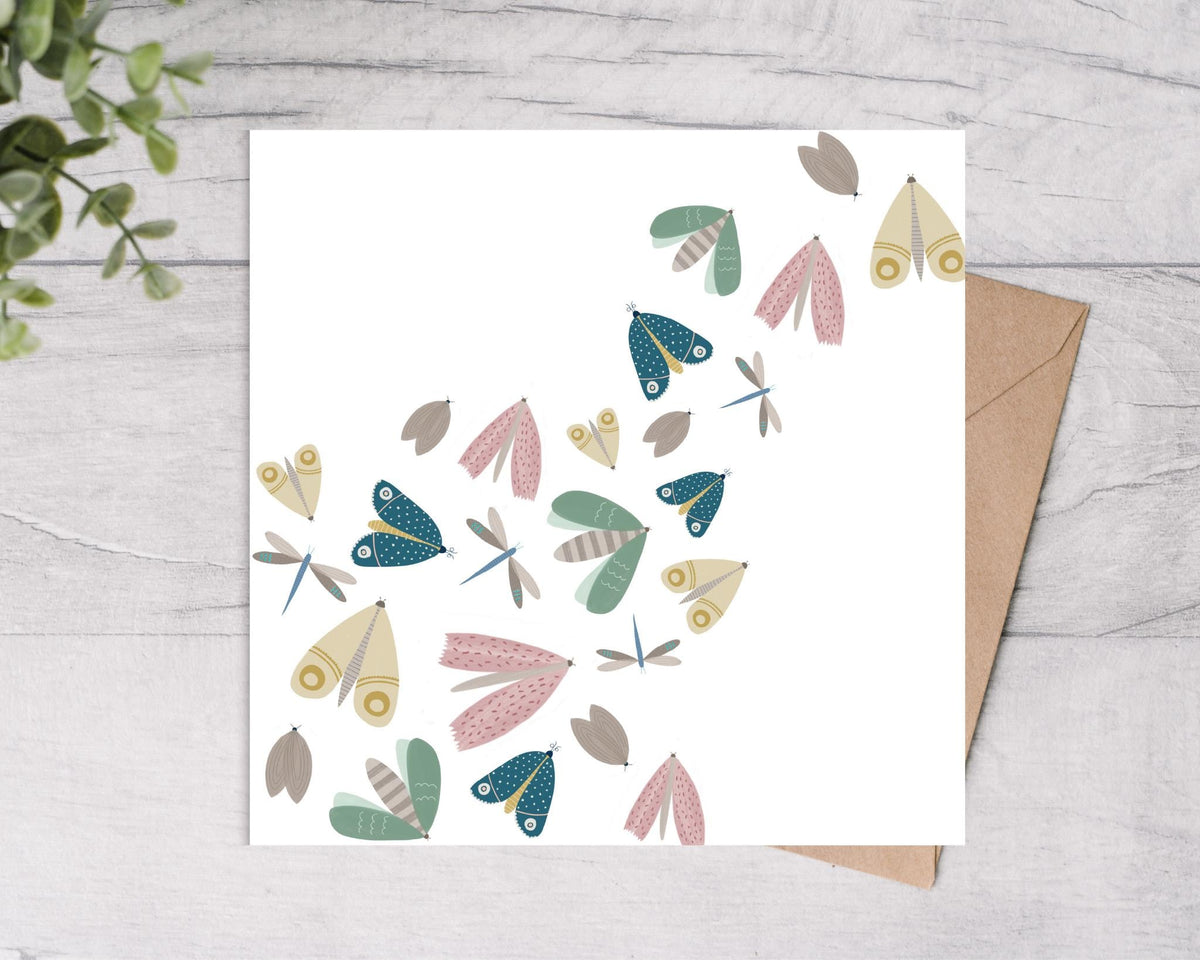 Moth and Dragonfly Note Cards 10 Pack - Mind+Moon