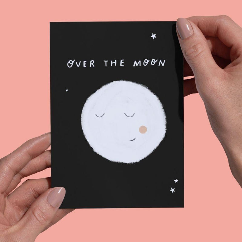 "Over the Moon" Greeting Card - Mind+Moon