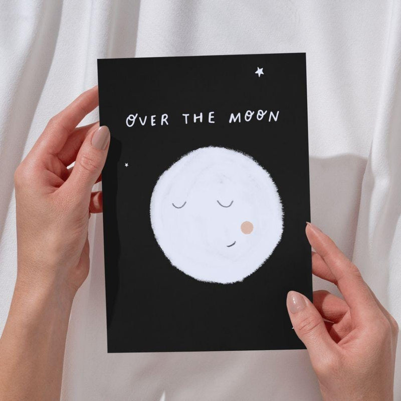 "Over the Moon" Greeting Card - Mind+Moon