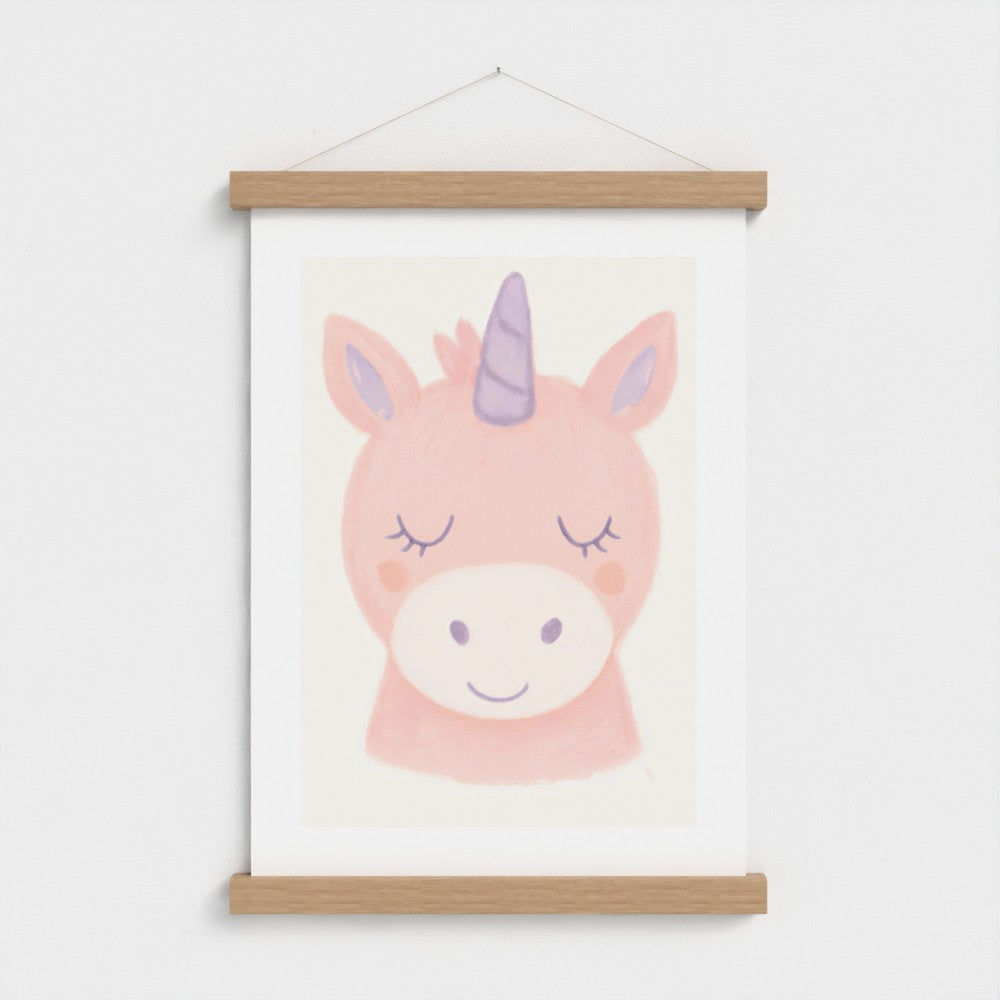 Sleepy Unicorn Nursery Print