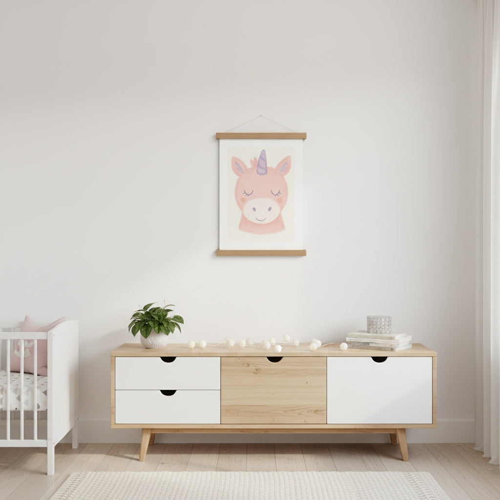 Sleepy Unicorn Nursery Print