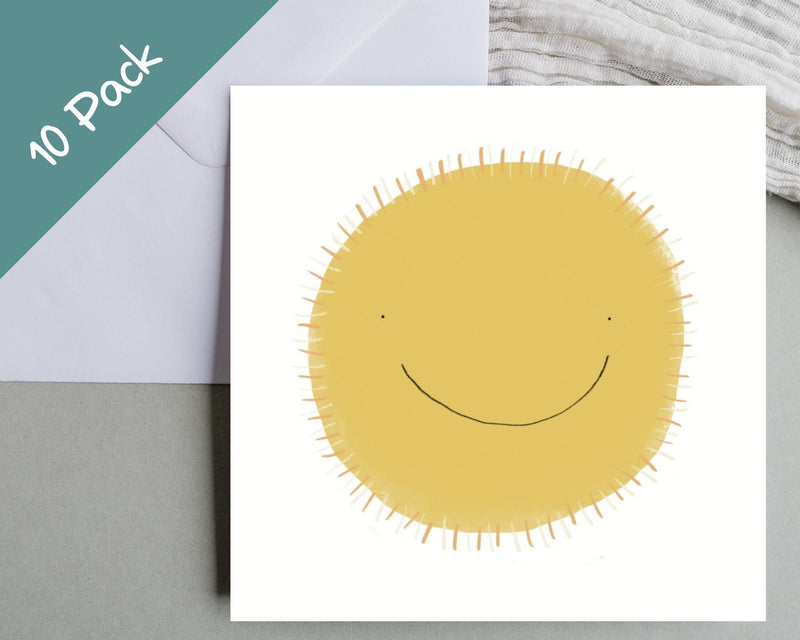 Smiley Sun Note Cards 10 Pack - Mind+Moon
