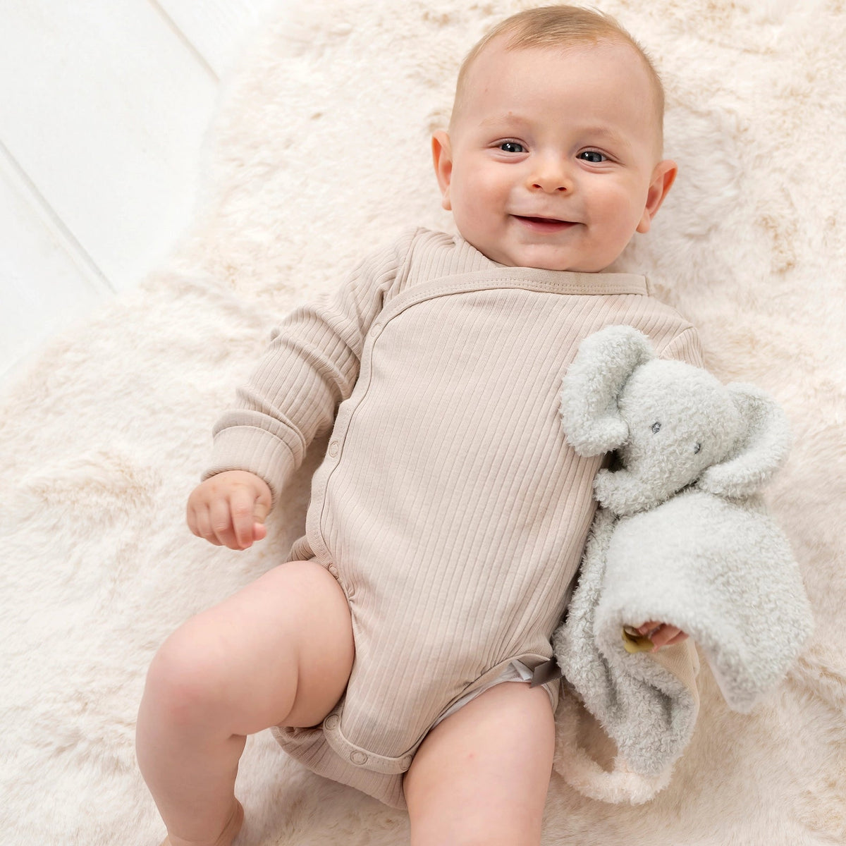 Snuggly Elephant Comforter with Dummy Attachment - Mind+Moon