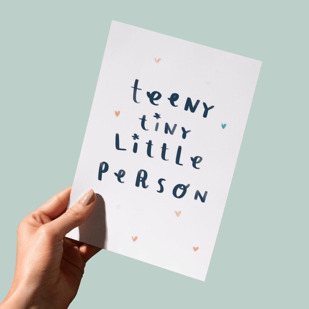 Teeny Tiny Little Person New Baby Card - Mind+Moon