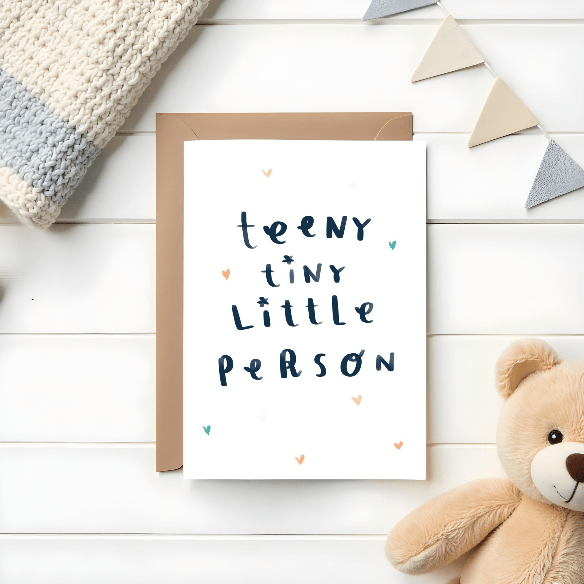 Teeny Tiny Little Person New Baby Card from Mind and Moon – Mind+Moon