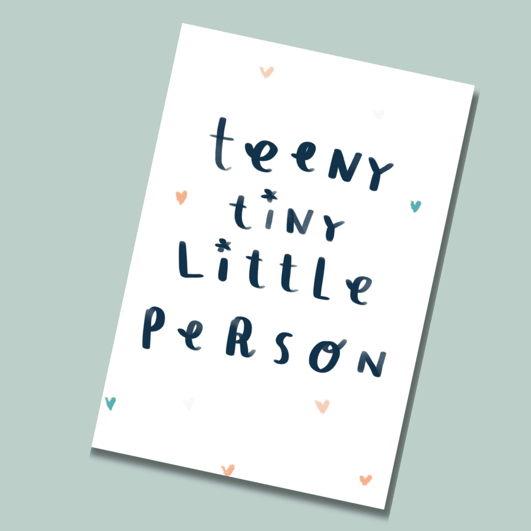 Teeny Tiny Little Person Postcard from Mind and Moon