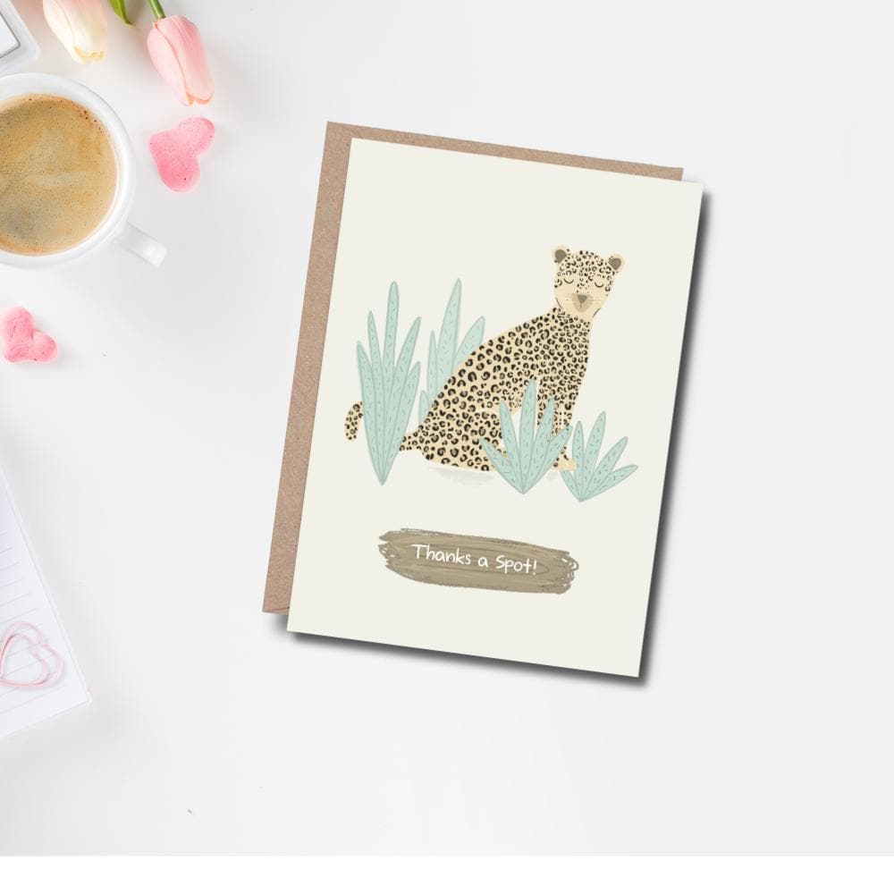 Thanks a Spot! Leopard Thank You Card - Mind+Moon