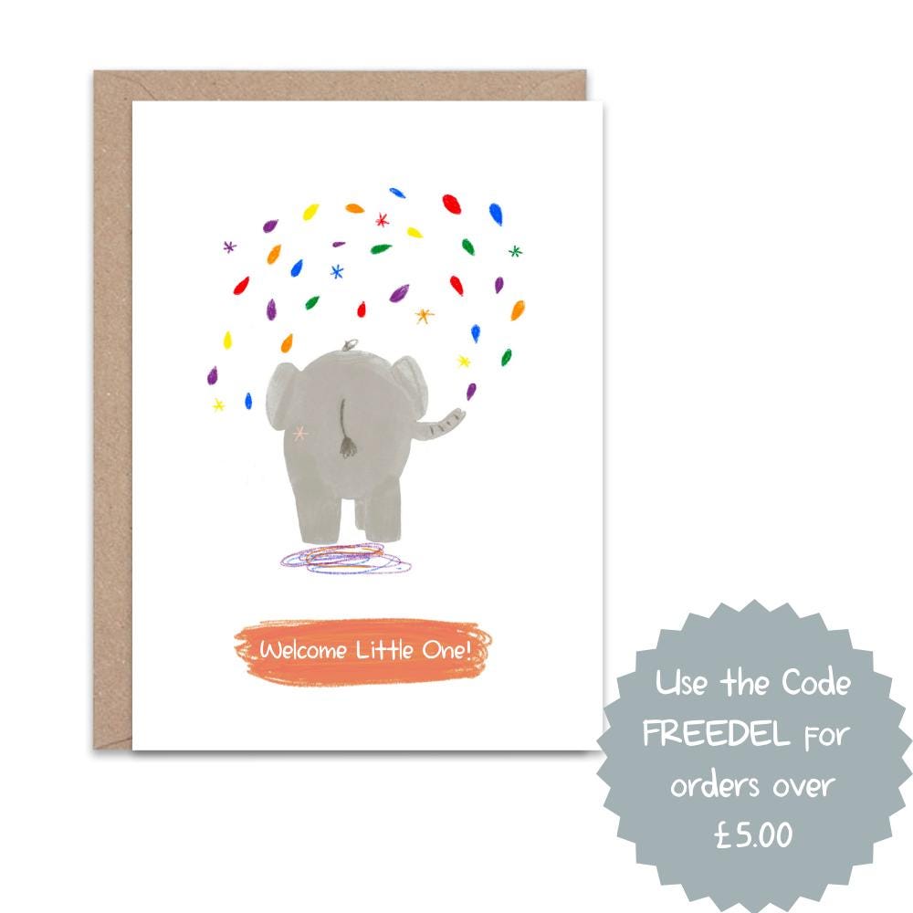 Welcome Little One Rainbow Baby Card - Mind+Moon