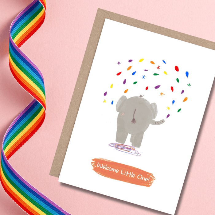 Welcome Little One Rainbow Baby Card - Mind+Moon