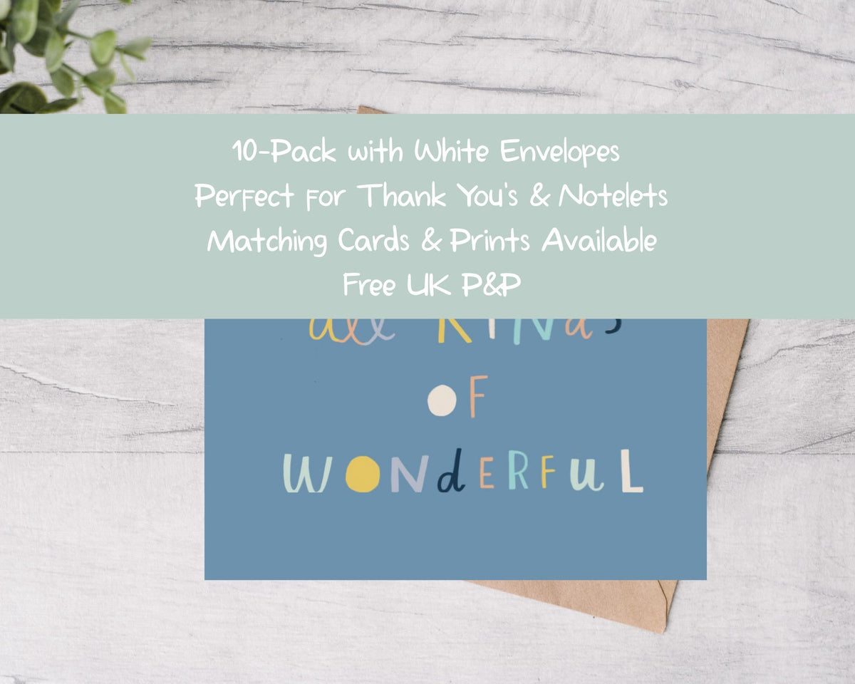 You’re All Kinds of Wonderful Note Cards 10 Pack - Mind+Moon