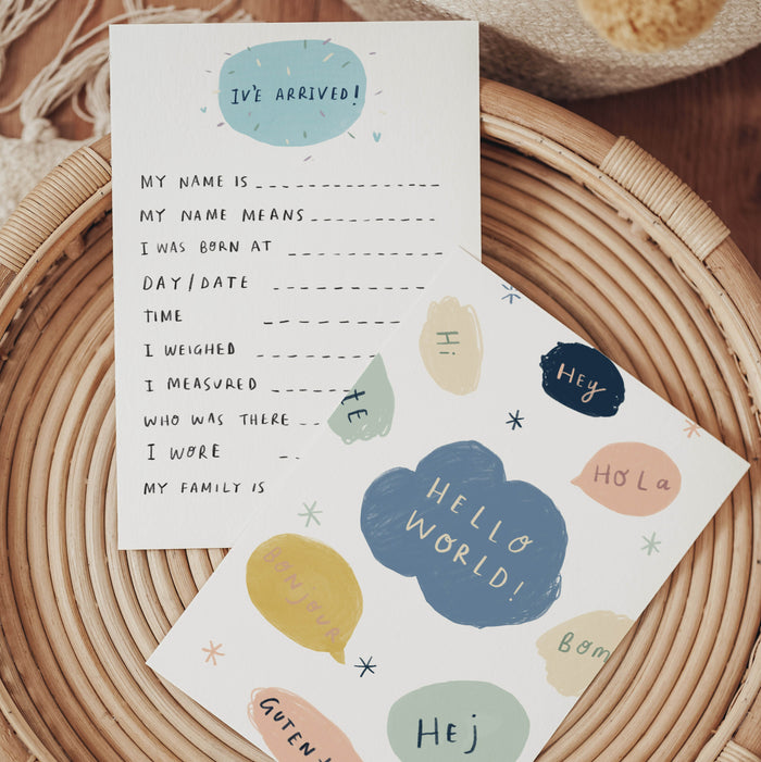 Hand Illustrated Baby Milestone Cards - Mind+Moon